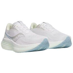 Saucony Women's Ride 18 Running Shoes White/Light Green Size 8